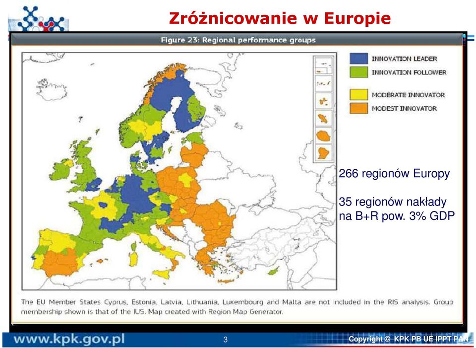 nakłady na B+R pow.