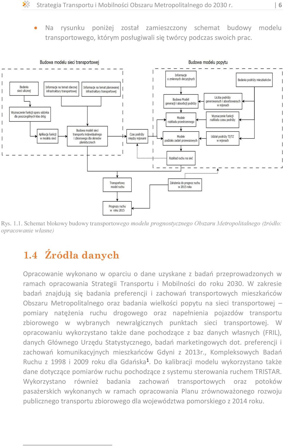 4 Źródła danych Opracowanie wykonano w oparciu o dane uzyskane z badań przeprowadzonych w ramach opracowania Strategii Transportu i Mobilności do roku 2030.