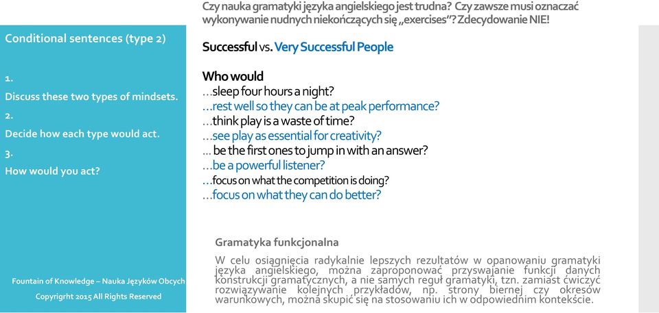 restwellsotheycanbe atpeakperformance? thinkplayis a waste of time? seeplayas essentialfor creativity?... be the firstonesto jump in with ananswer? be a powerfullistener?