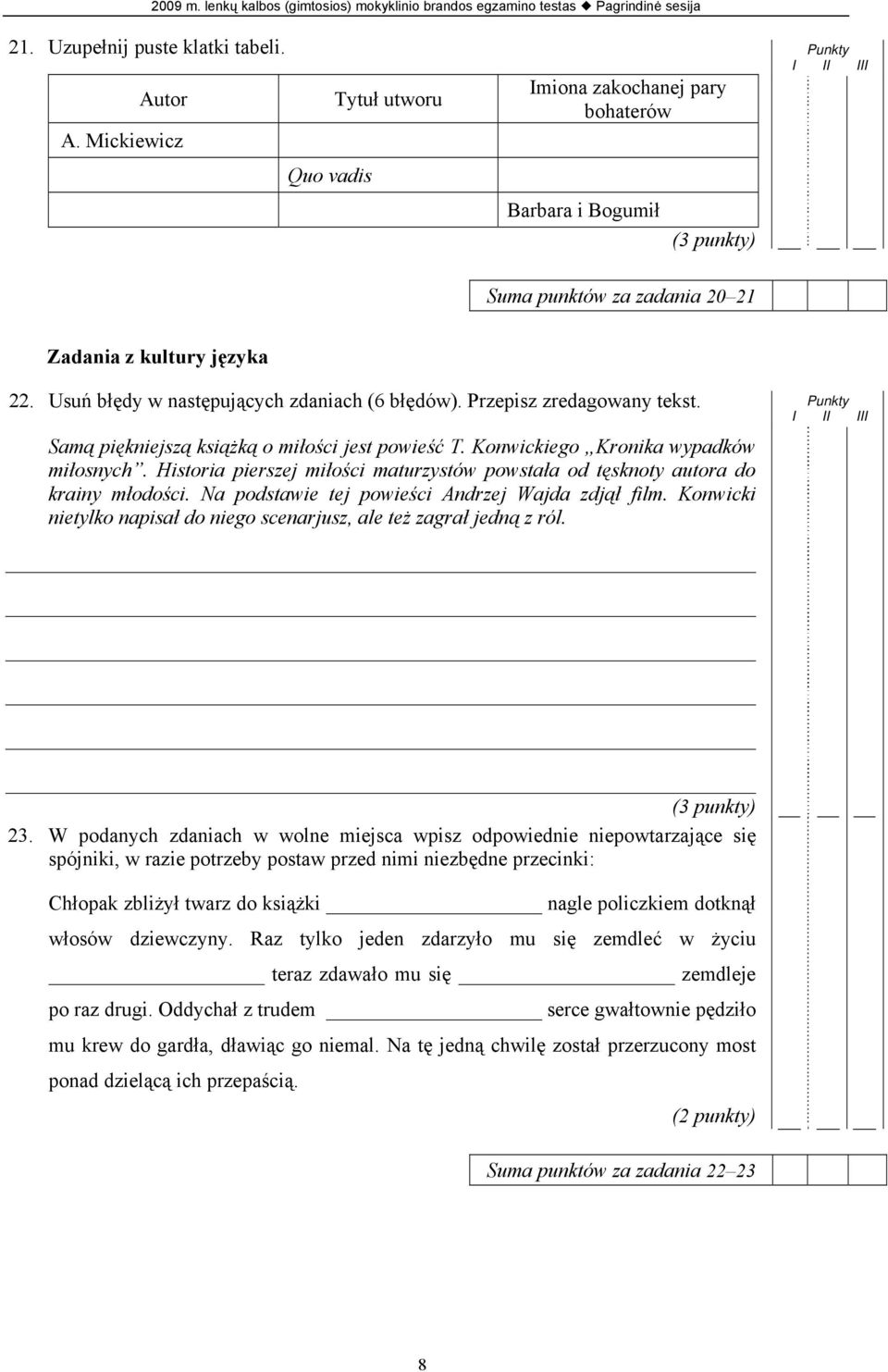 Historia pierszej miłości maturzystów powstała od tęsknoty autora do krainy młodości. Na podstawie tej powieści Andrzej Wajda zdjął film.