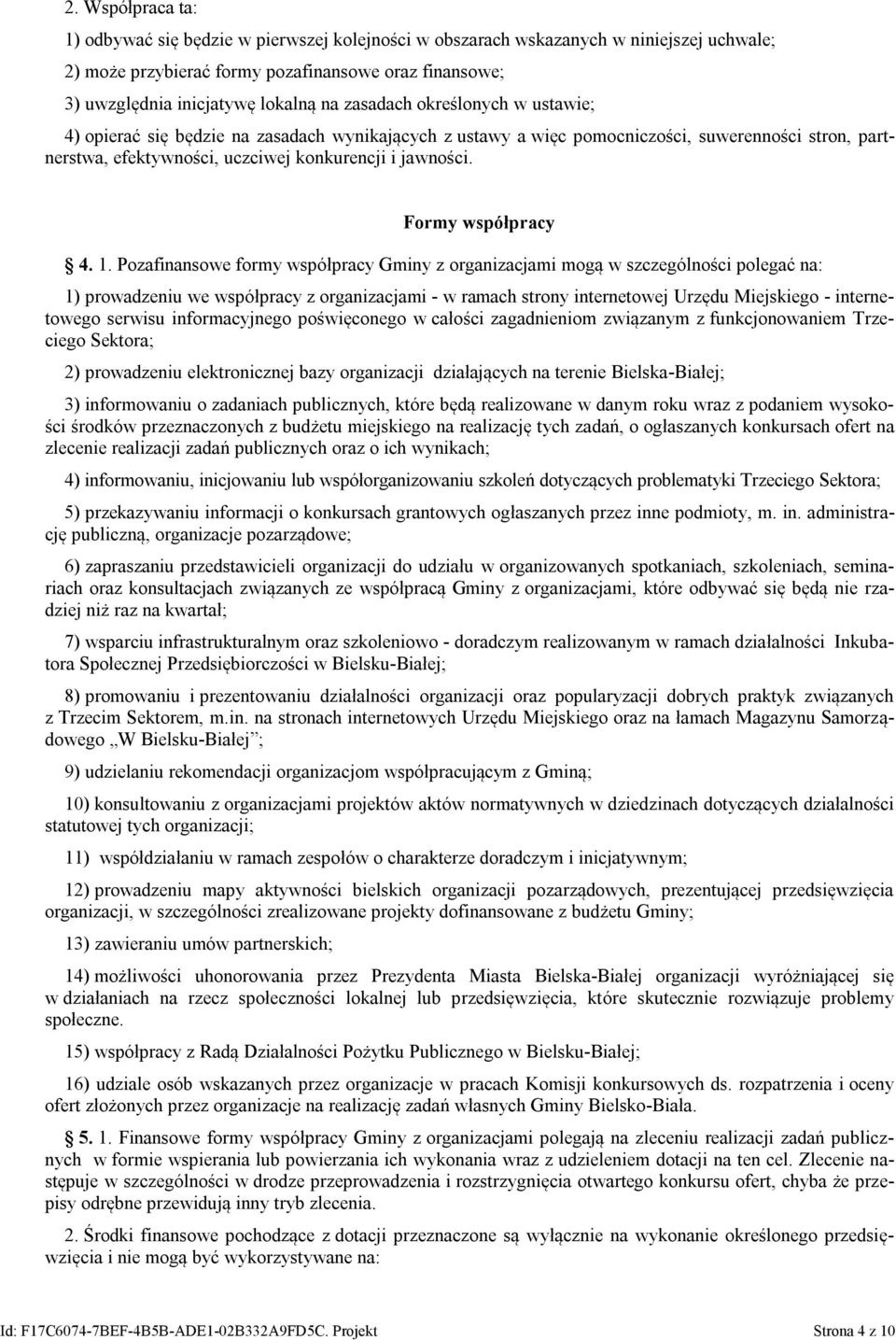 Formy współpracy 4. 1.