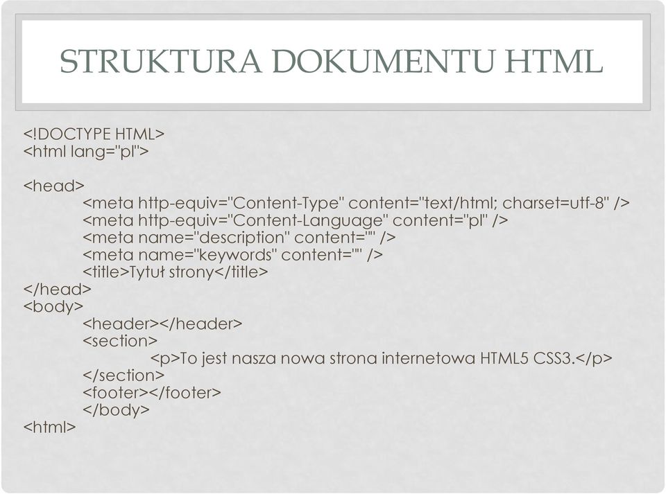 <meta http-equiv="content-language" content="pl" /> <meta name="description" content="" /> <meta