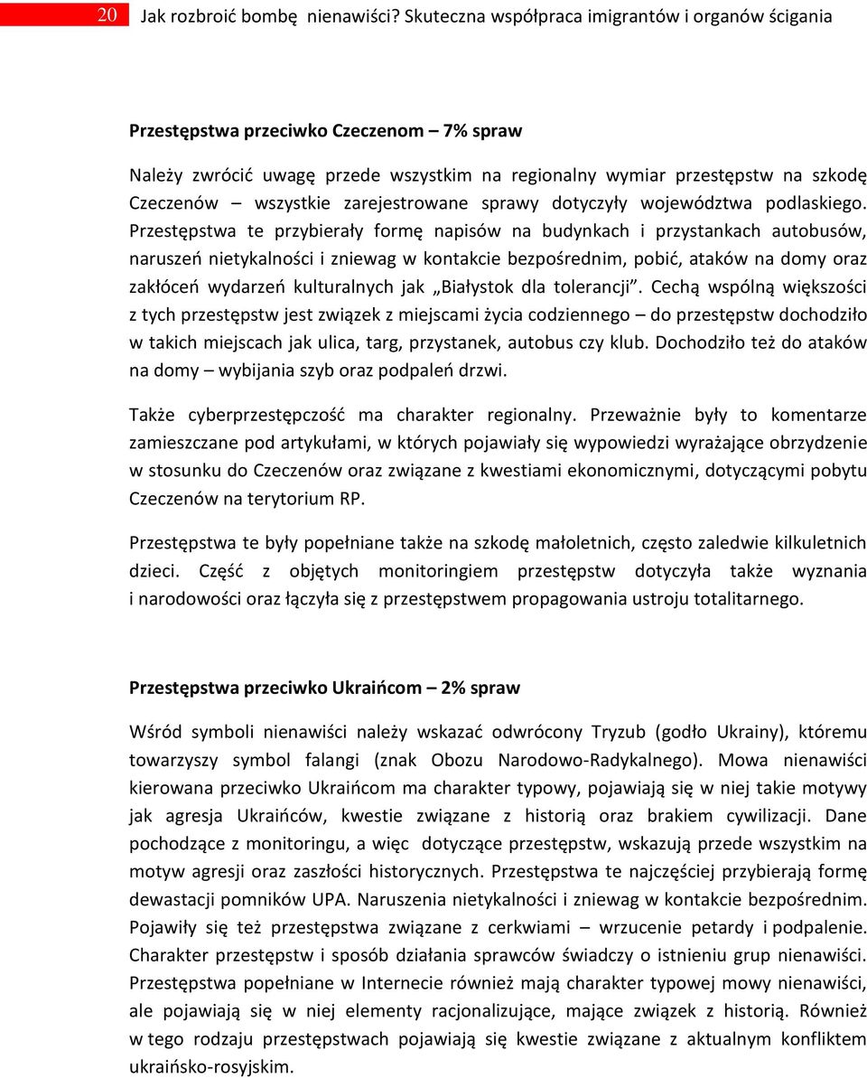 zarejestrowane sprawy dotyczyły województwa podlaskiego.