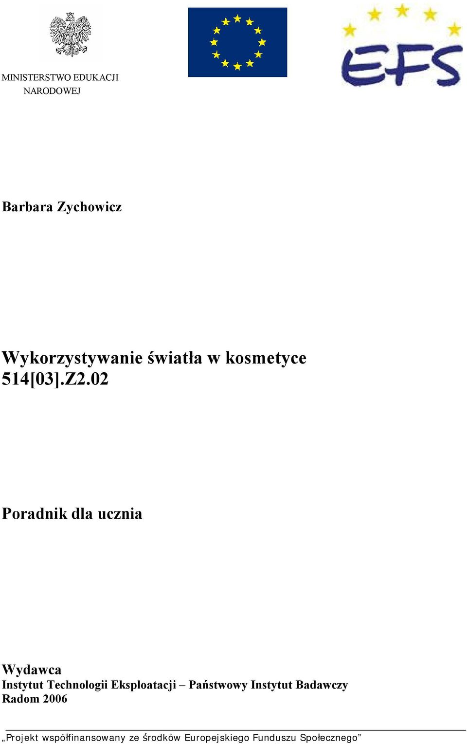 02 Poradnik dla ucznia Wydawca Instytut