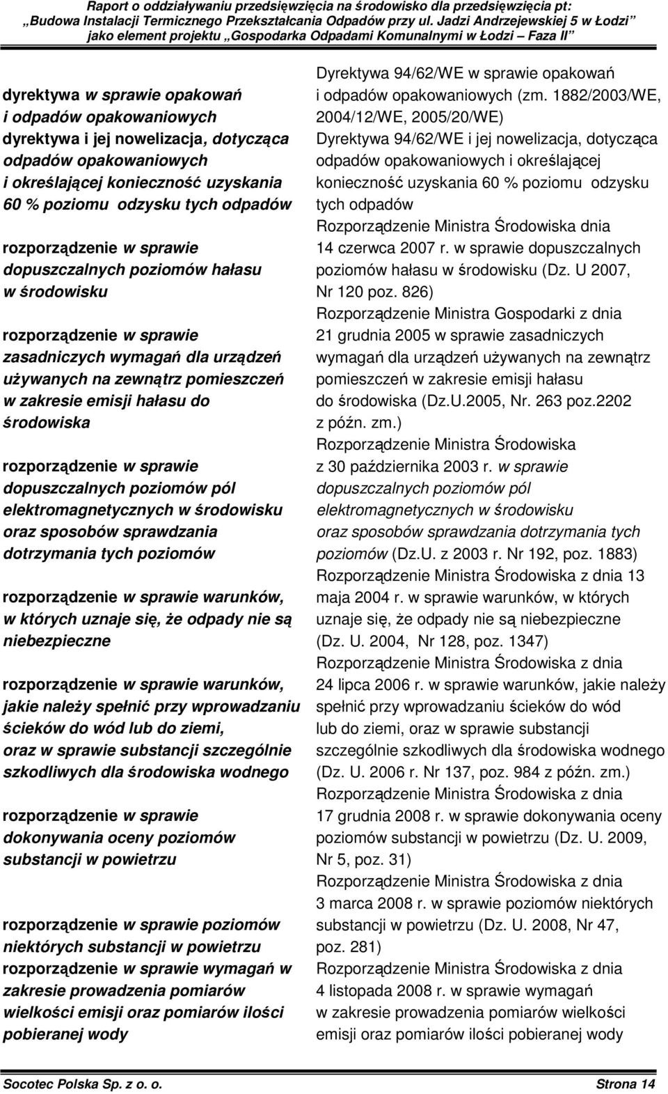 środowiska rozporządzenie w sprawie dopuszczalnych poziomów pól elektromagnetycznych w środowisku oraz sposobów sprawdzania dotrzymania tych poziomów rozporządzenie w sprawie warunków, w których