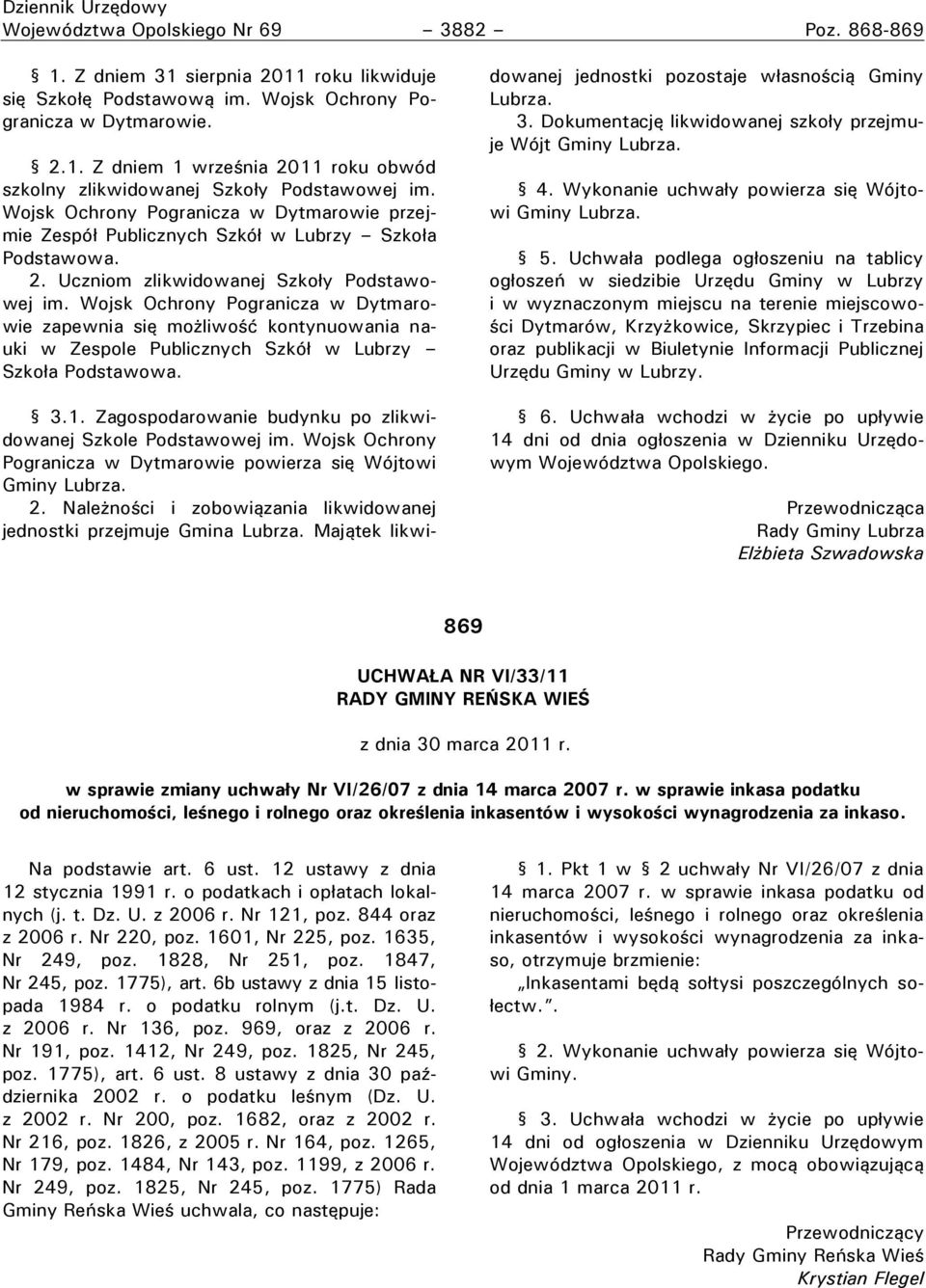 Wojsk Ochrony Pogranicza w Dytmarowie zapewnia się możliwość kontynuowania nauki w Zespole Publicznych Szkół w Lubrzy Szkoła Podstawowa. 3.1.