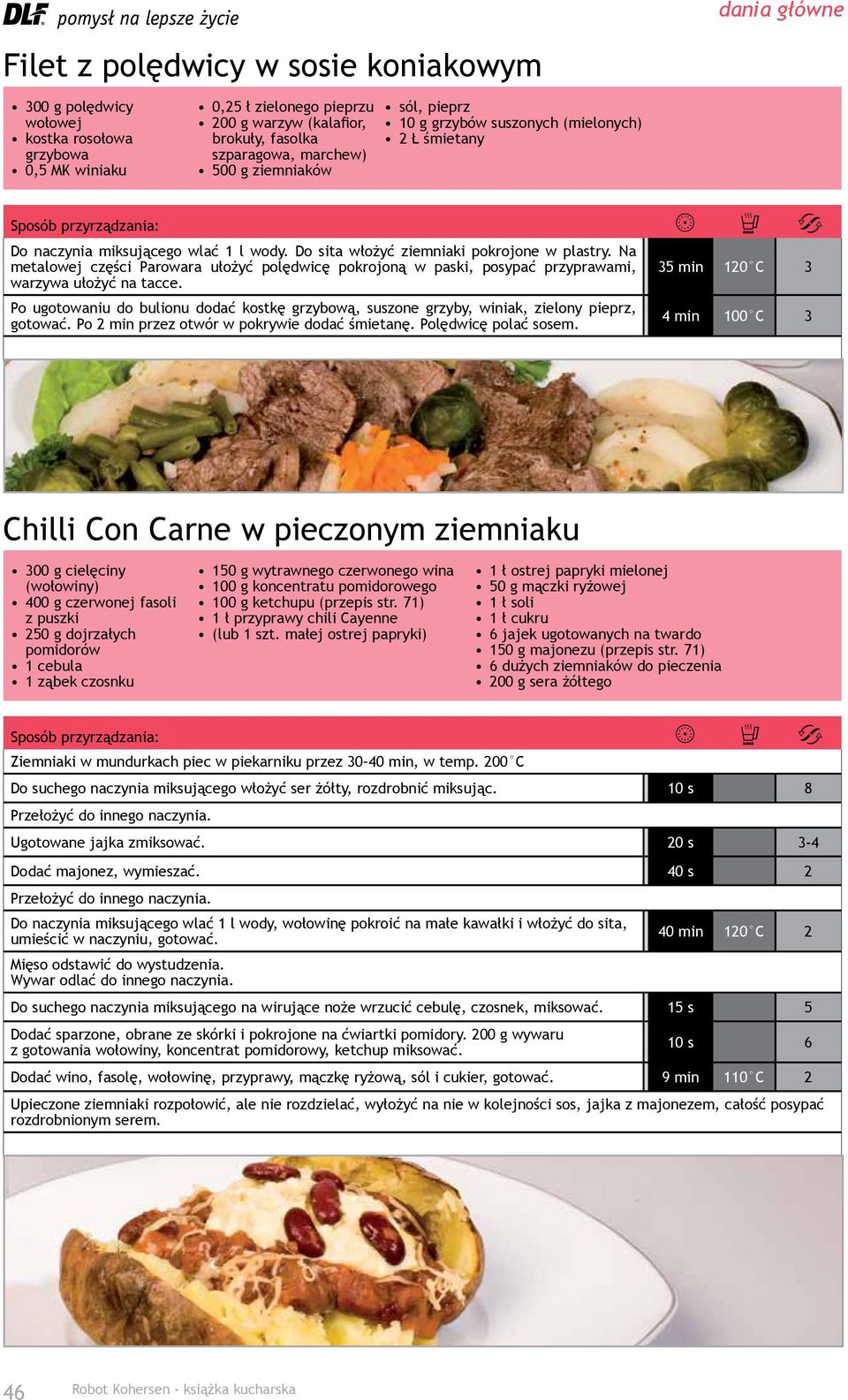 Na metalowej części Parowara ułożyć polędwicę pokrojoną w paski, posypać przyprawami, warzywa ułożyć na tacce.