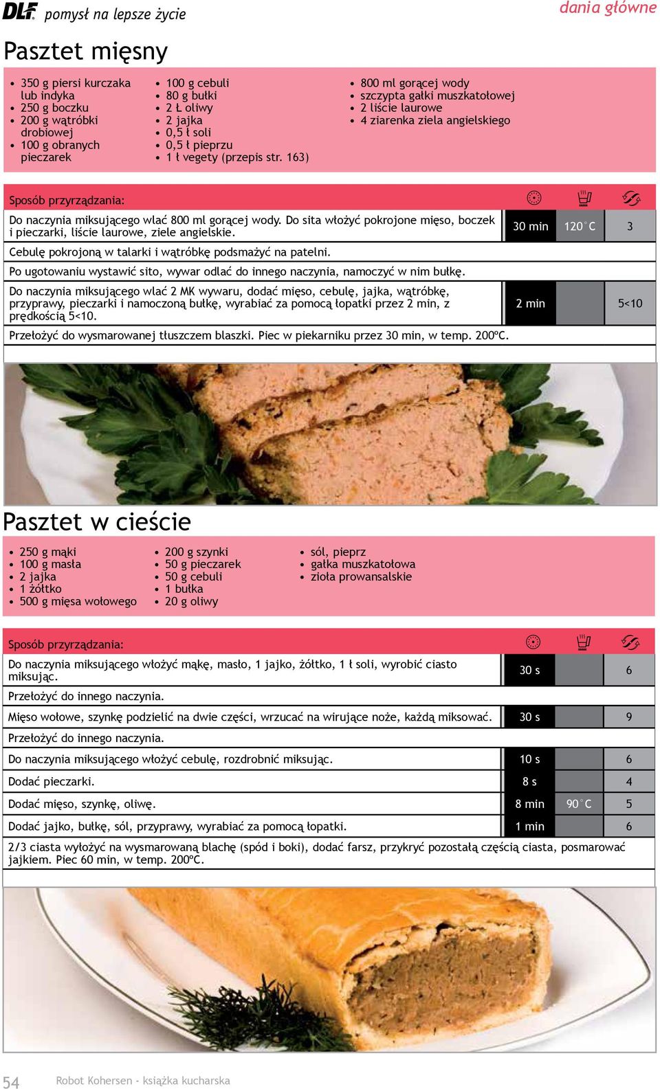 Do sita włożyć pokrojone mięso, boczek i pieczarki, liście laurowe, ziele angielskie. 30 min 120 C 3 Cebulę pokrojoną w talarki i wątróbkę podsmażyć na patelni.