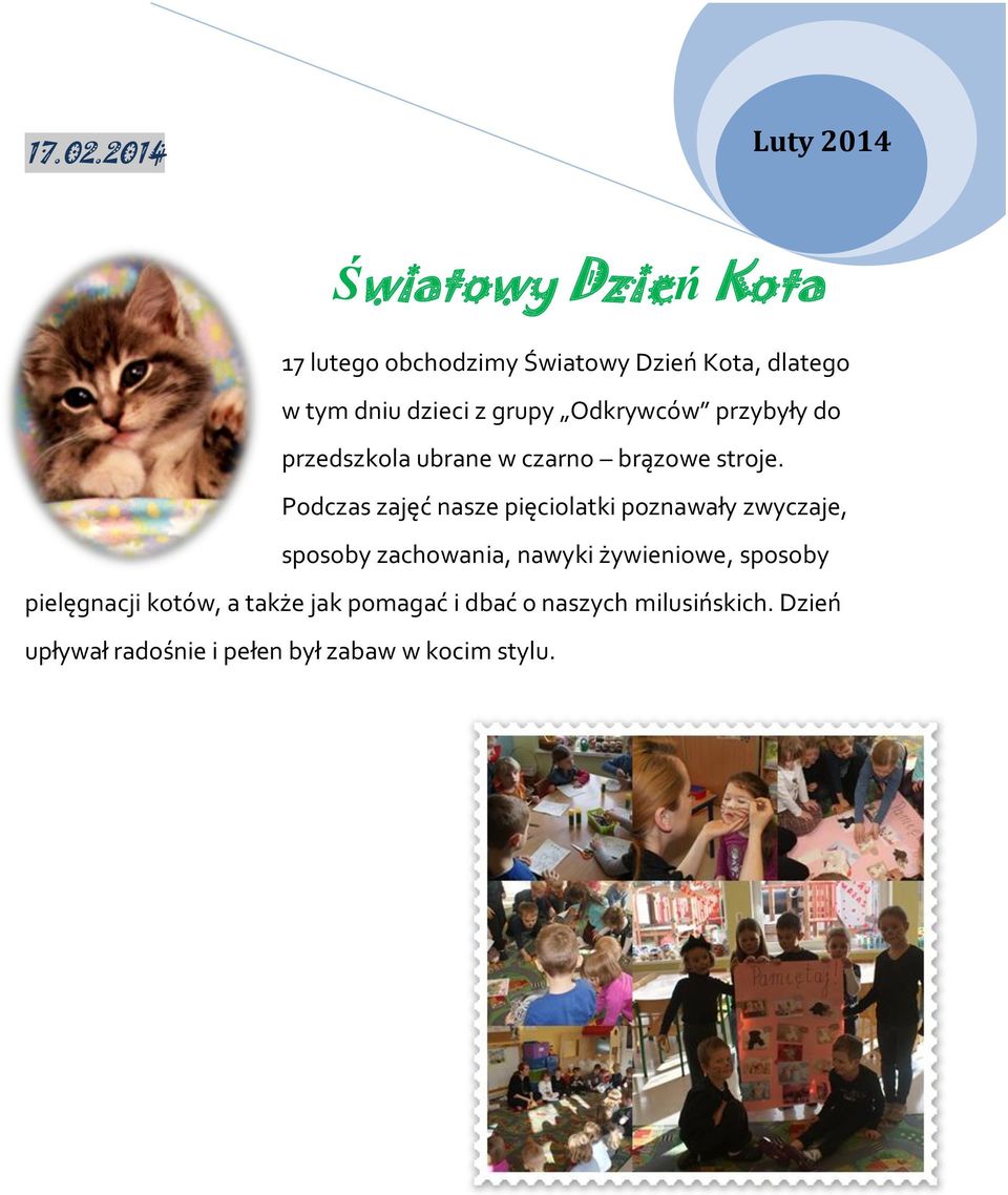 grupy Odkrywców przybyły do przedszkola ubrane w czarno brązowe stroje.