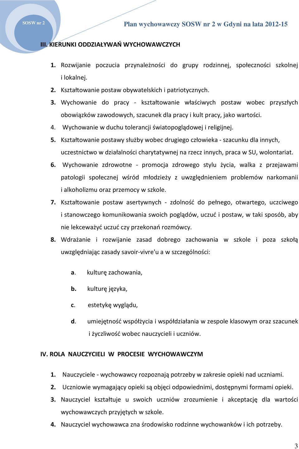 Wychowanie w duchu tolerancji światopoglądowej i religijnej. 5.