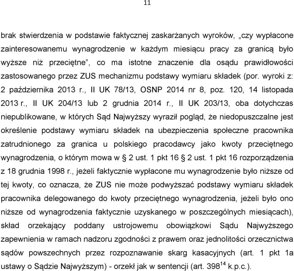, II UK 204/13 lub 2 grudnia 2014 r.