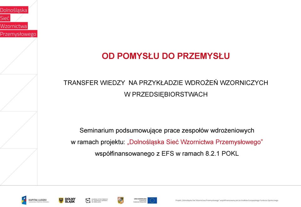 zespołów wdrożeniowych w ramach projektu: Dolnośląska Sieć