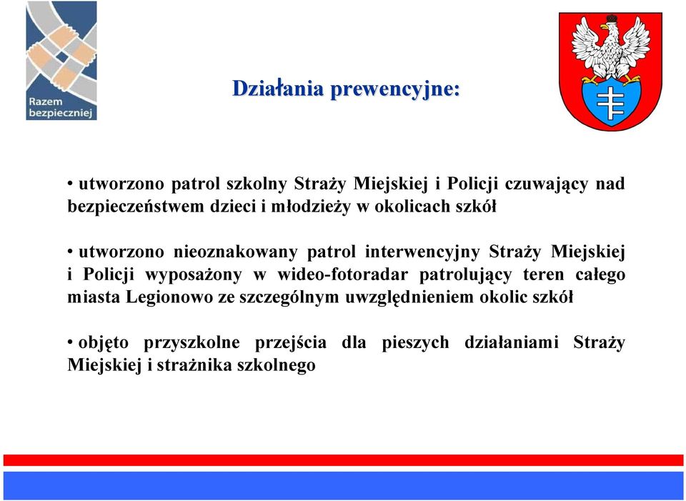 Miejskiej i Policji wyposażony w wideo-fotoradar patrolujący teren całego miasta Legionowo ze szczególnym