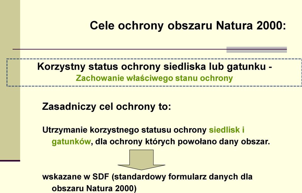 Utrzymanie korzystnego statusu ochrony siedlisk i gatunków, dla ochrony których