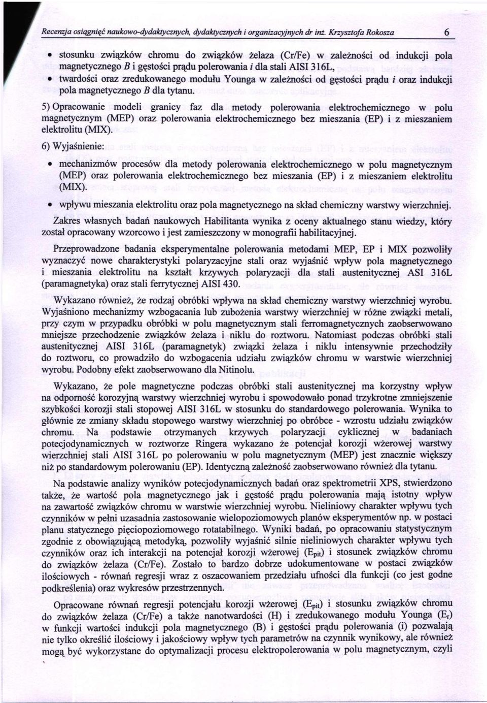zredukowanego modułu Younga w zależności od gęstości prądu i oraz indukcji pola magnetycznego B dla tytanu.