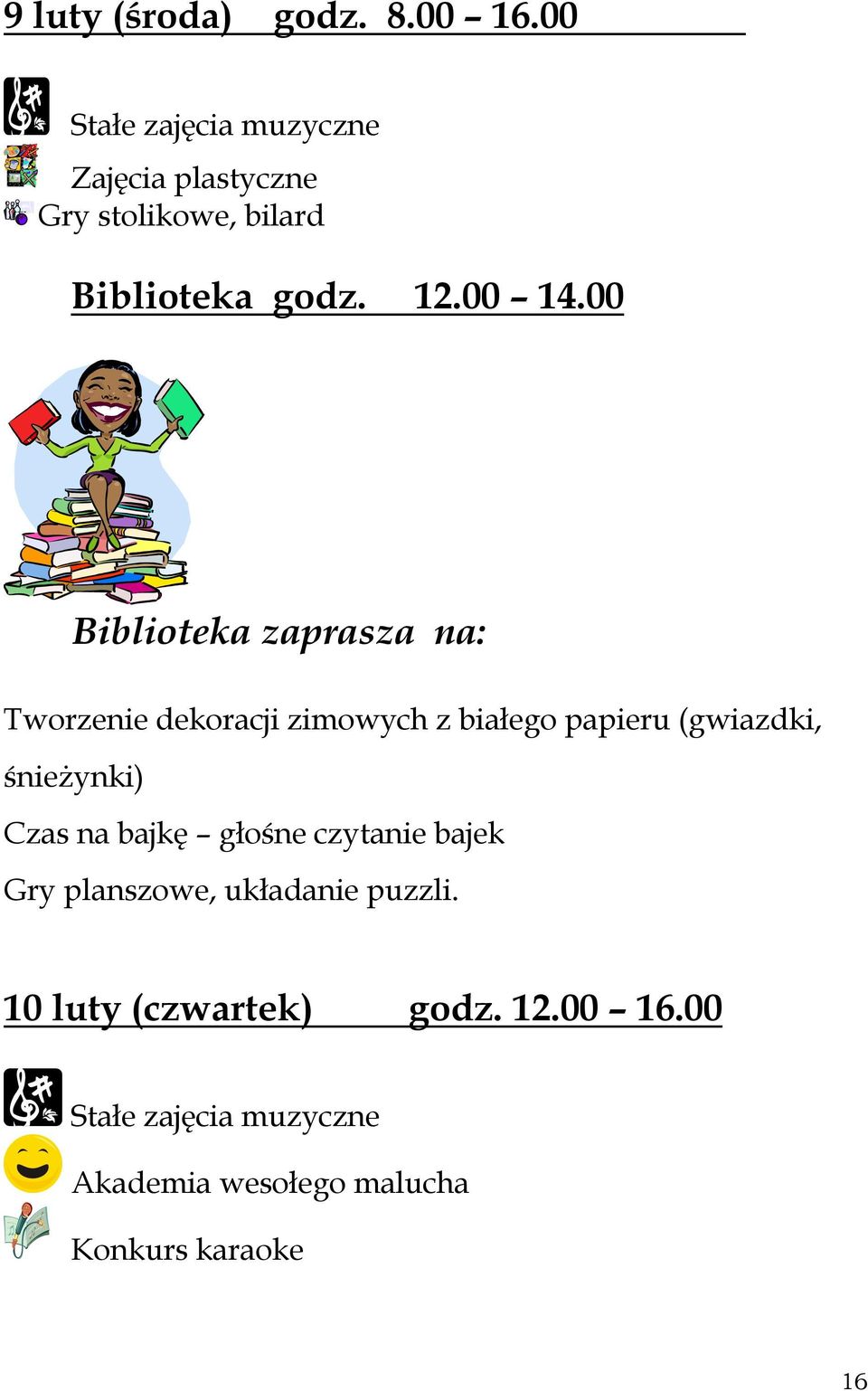 00 Biblioteka zaprasza na: Tworzenie dekoracji zimowych z białego papieru (gwiazdki, śnieżynki)