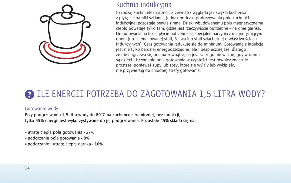 Do gotowania na takiej płycie potrzebne są specjalne naczynia z magnetyzującym dnem (np. z emaliowanej stali, żeliwa lub stali szlachetnej o właściwościach indukcyjnych).