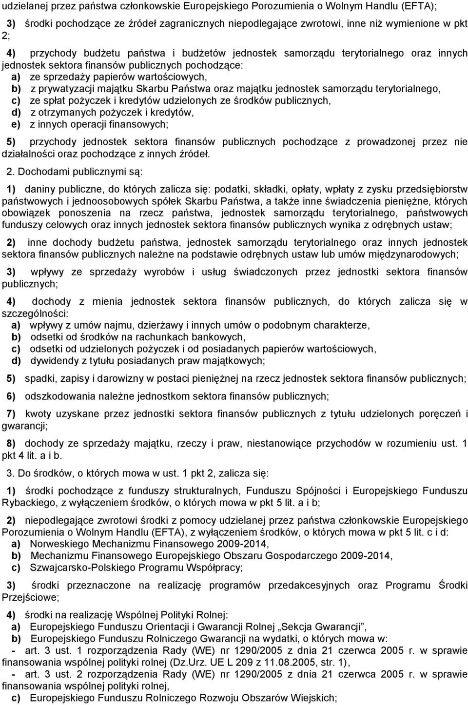 majątku Skarbu Państwa oraz majątku jednostek samorządu terytorialnego, c) ze spłat pożyczek i kredytów udzielonych ze środków publicznych, d) z otrzymanych pożyczek i kredytów, e) z innych operacji