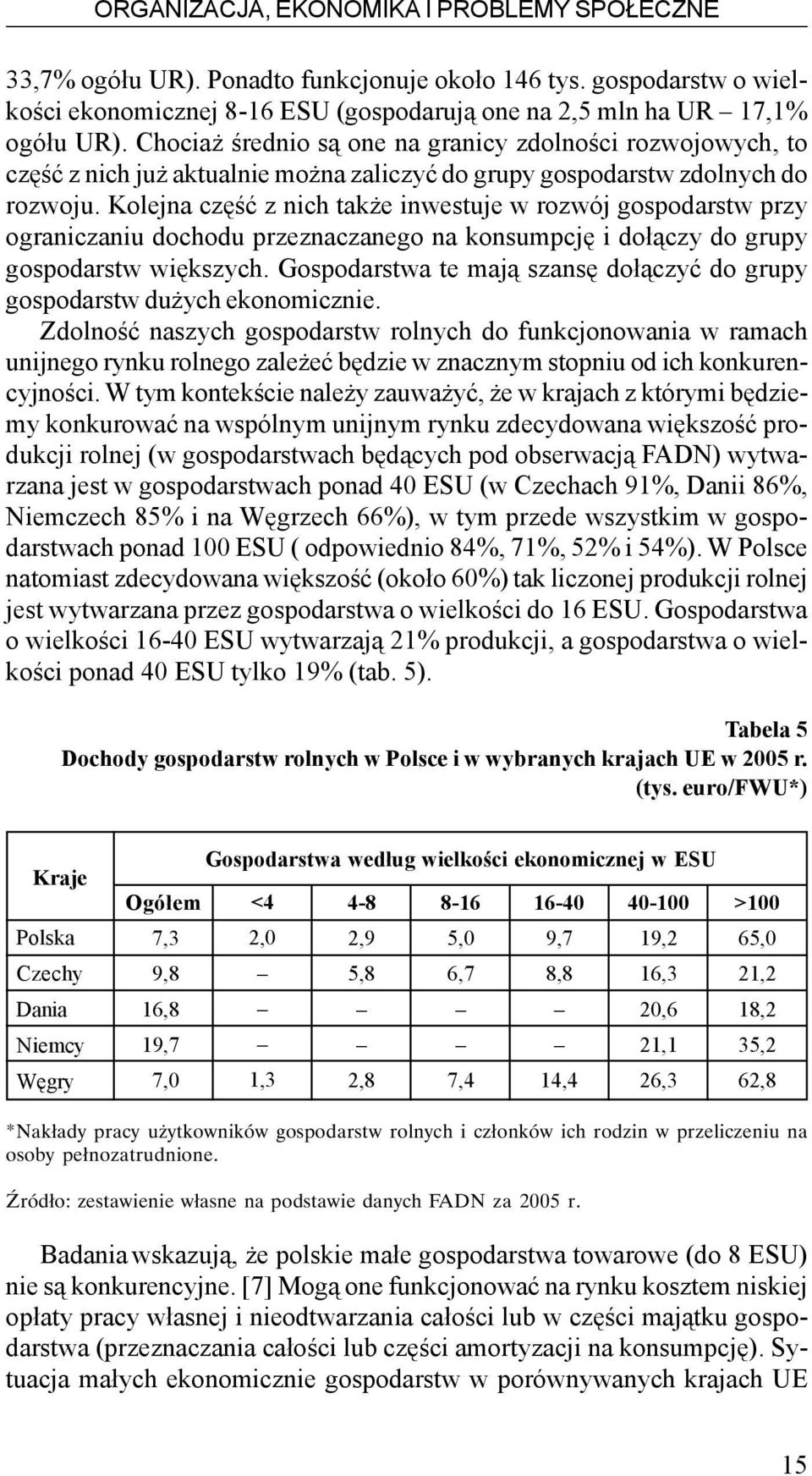 Kolejna czêœæ z nich tak e inwestuje w rozwój gospodarstw przy ograniczaniu dochodu przeznaczanego na konsumpcjê i do³¹czy do grupy gospodarstw wiêkszych.