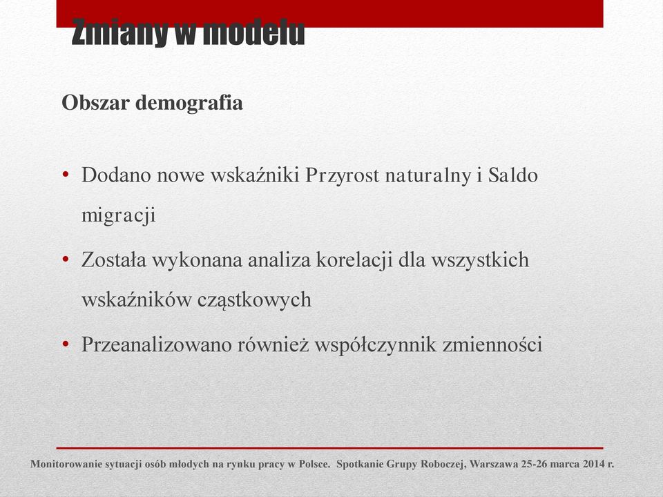 cząstkowych Przeanalizowano również współczynnik zmienności Monitorowanie