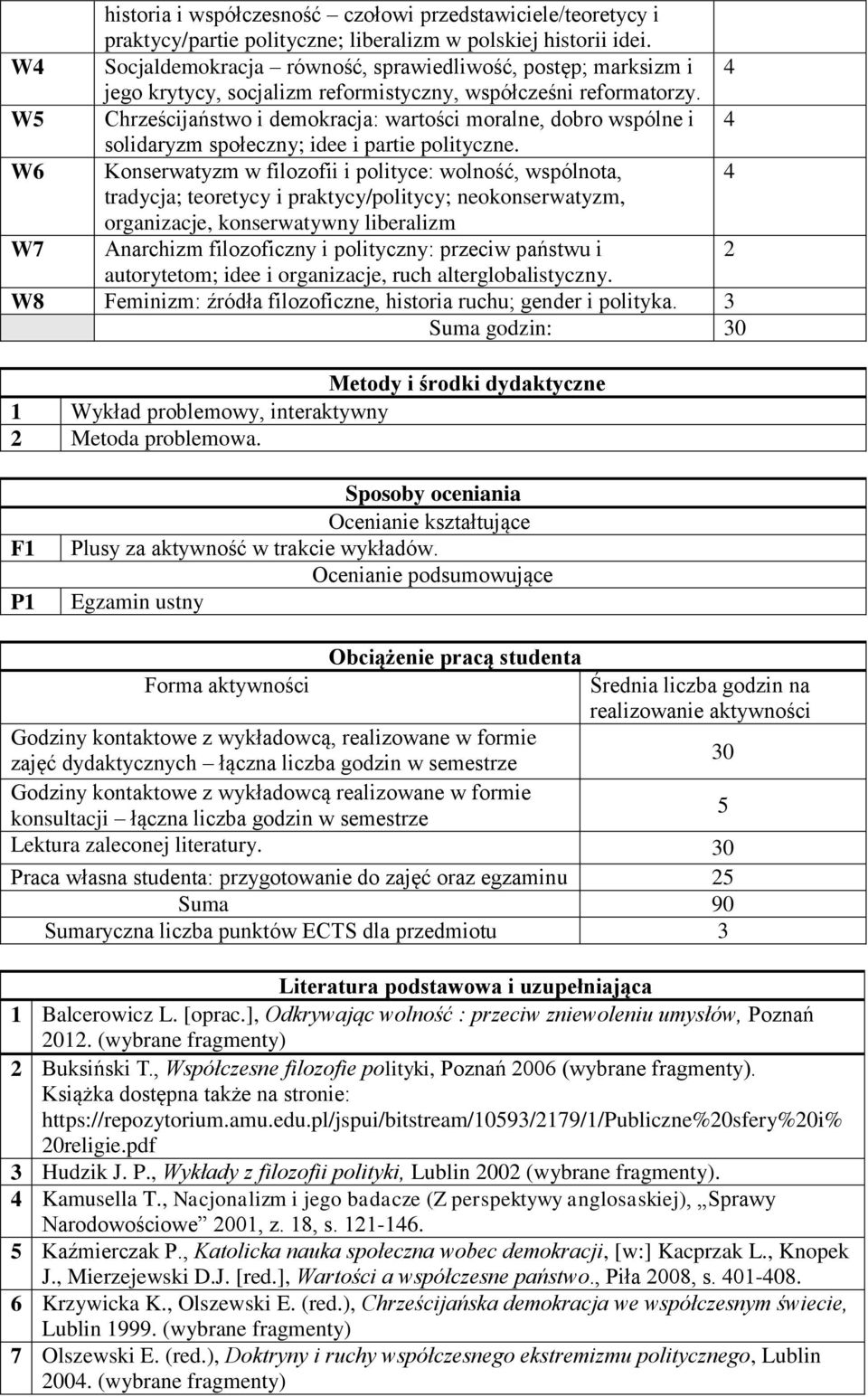 W5 Chrześcijaństwo i demokracja: wartości moralne, dobro wspólne i 4 solidaryzm społeczny; idee i partie polityczne.