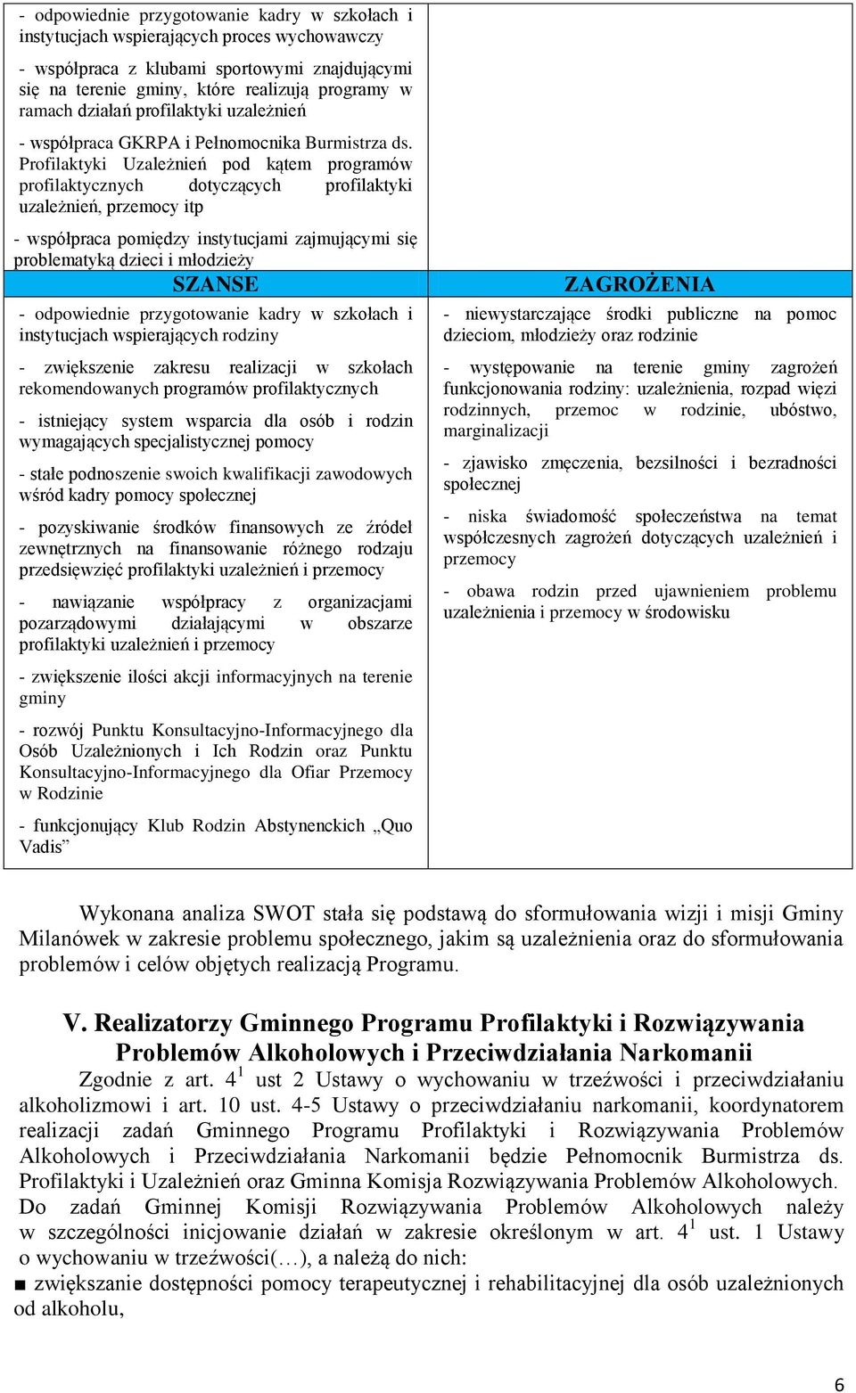 Profilaktyki Uzależnień pod kątem programów profilaktycznych dotyczących profilaktyki uzależnień, przemocy itp - współpraca pomiędzy instytucjami zajmującymi się problematyką dzieci i młodzieży