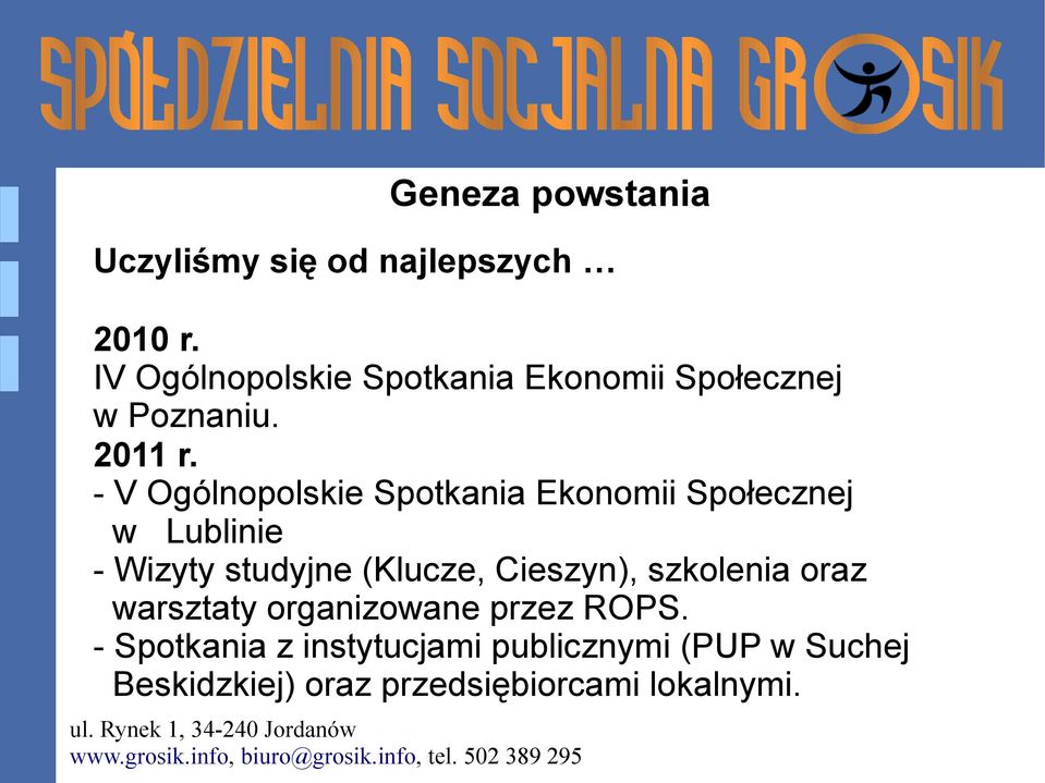 - V Ogólnopolskie Spotkania Ekonomii Społecznej w Lublinie - Wizyty studyjne (Klucze,