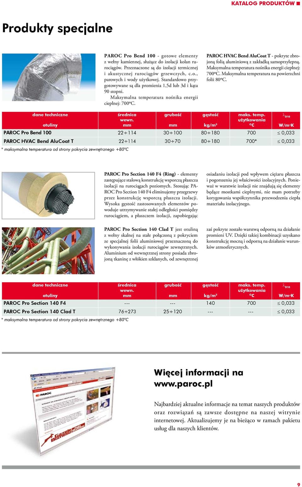 Maksymalna temperatura nośnika energii cieplnej: 700o. PAR HVA Bend Aluoat T - pokryte zbrojoną folią aluminiową z zakładką samoprzylepną. Maksymalna temperatura nośnika energii cieplnej: 700o.