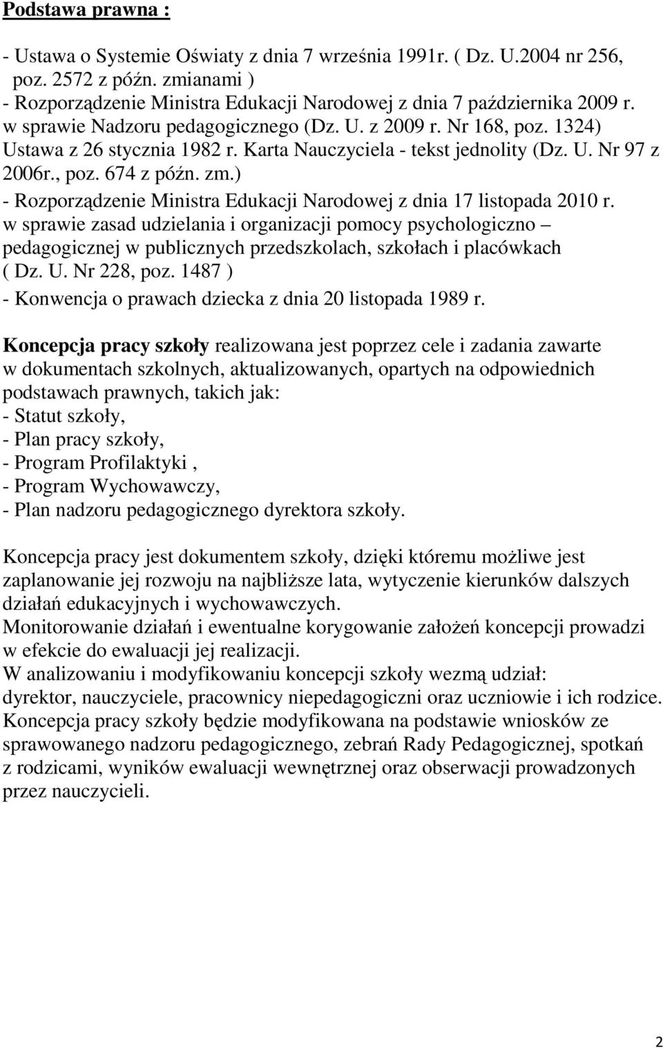 ) - Rozporządzenie Ministra Edukacji Narodowej z dnia 17 listopada 2010 r.