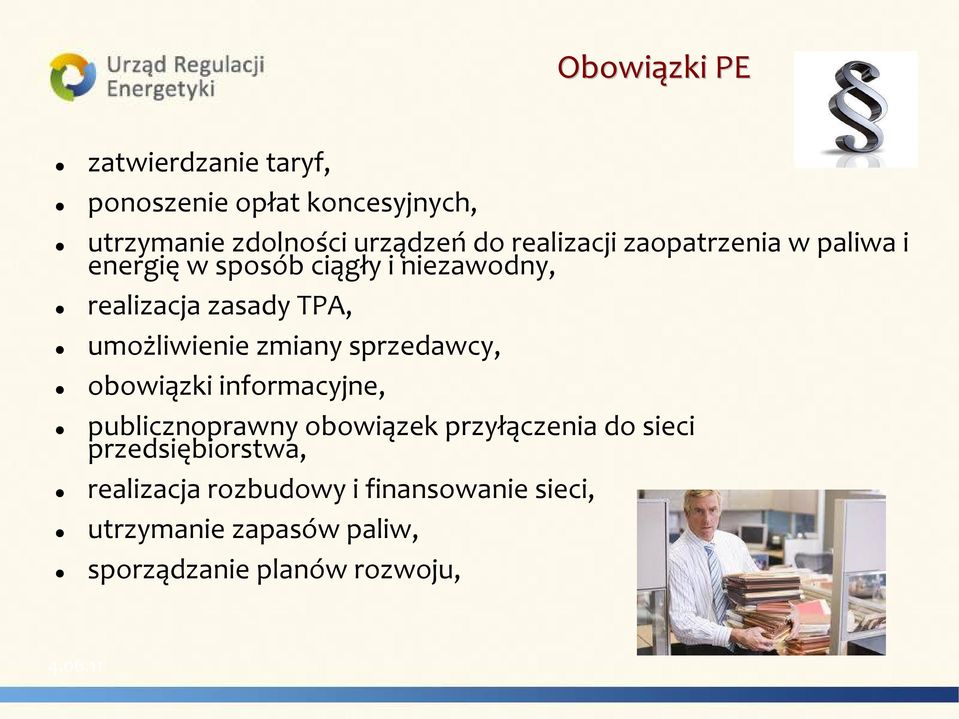 umożliwienie zmiany sprzedawcy, obowiązki informacyjne, publicznoprawny obowiązek przyłączenia do sieci