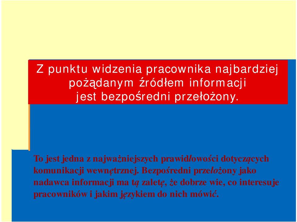 To jest jedna z najważniejszych prawidłowości dotyczących komunikacji
