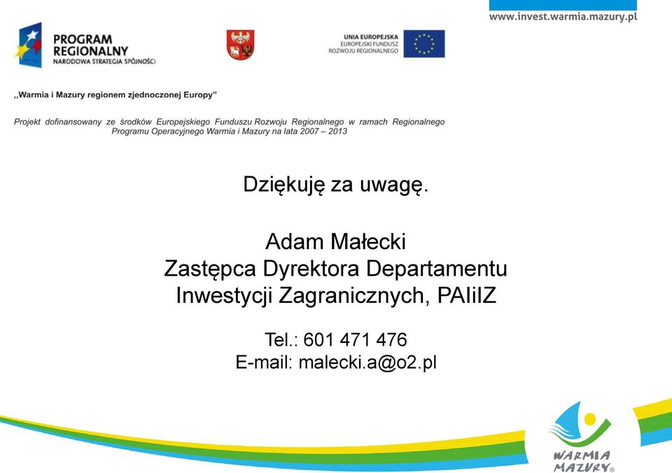 Departamentu Inwestycji