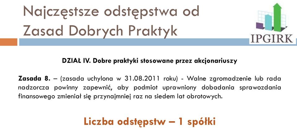 2011 roku) - Walne zgromadzenie lub rada nadzorcza powinny zapewnić, aby