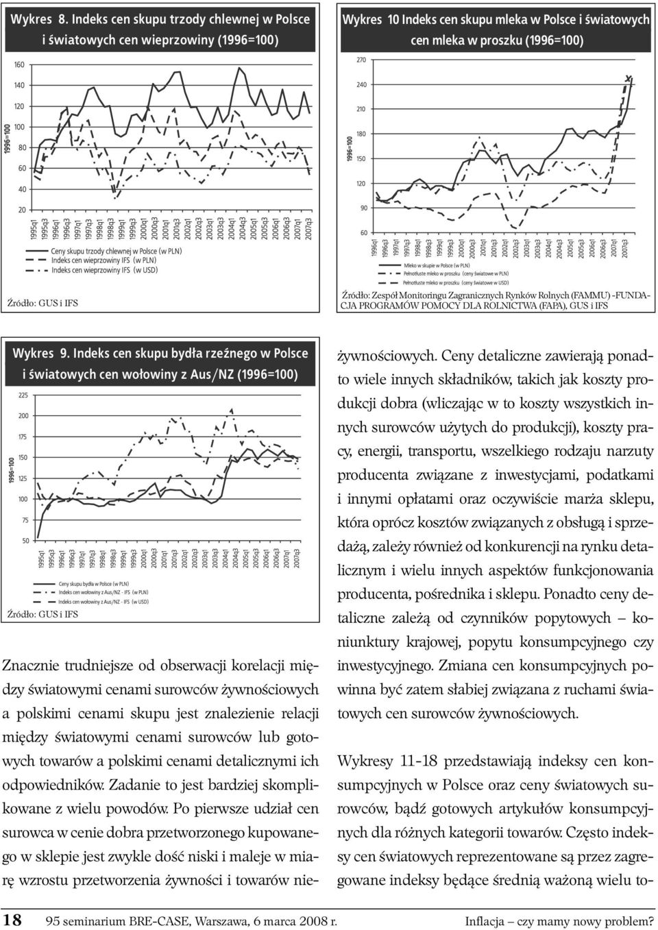 Zespół Monitoringu Zagranicznych Rynków Rolnych (FAMMU) -FUNDA- CJA PROGRAMÓW POMOCY DLA ROLNICTWA (FAPA), GUS i IFS Wykres 9.