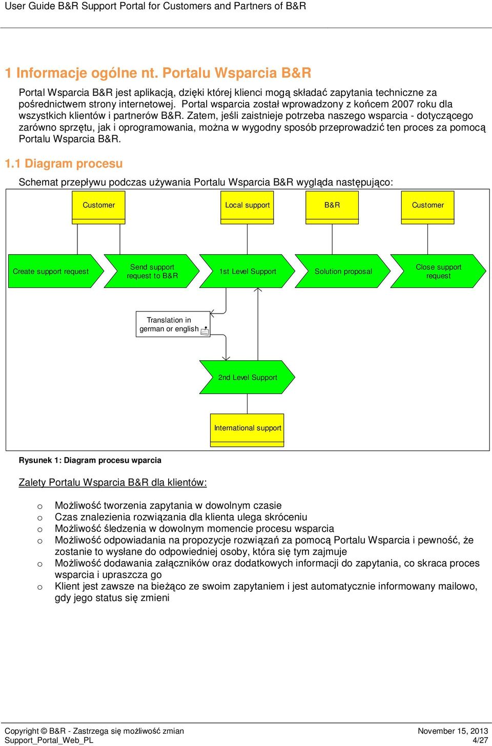 Zatem, jeśli zaistnieje ptrzeba naszeg wsparcia - dtycząceg zarówn sprzętu, jak i prgramwania, mŝna w wygdny spsób przeprwadzić ten prces za pmcą Prtalu Wsparcia B&R. 1.