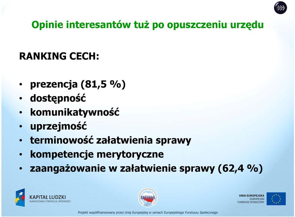 uprzejmość terminowość załatwienia sprawy kompetencje