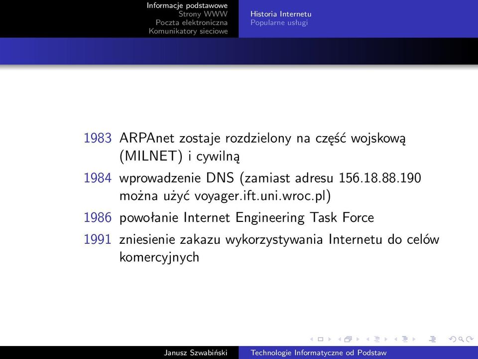 190 można użyć voyager.ift.uni.wroc.