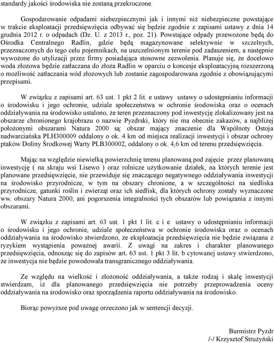 o odpadach (Dz. U. z 2013 r., poz. 21).