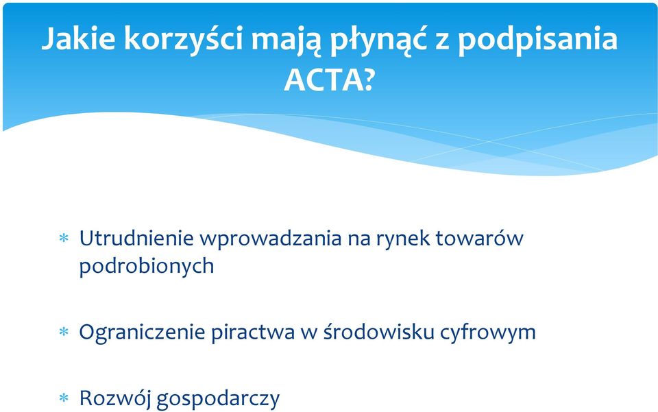 towarów podrobionych Ograniczenie