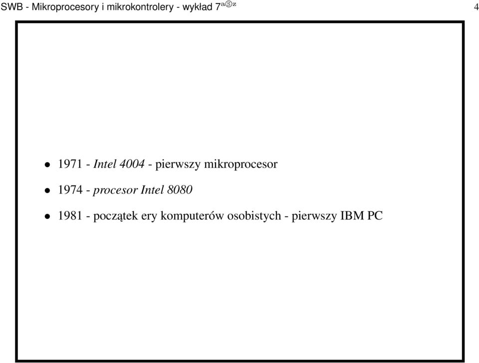 mikroprocesor 1974 - procesor Intel 8080 1981