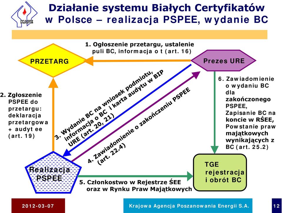 Zgłoszenie PSPEE do przetargu: deklaracja przetargowa + audyt ee (art. 19) 6.