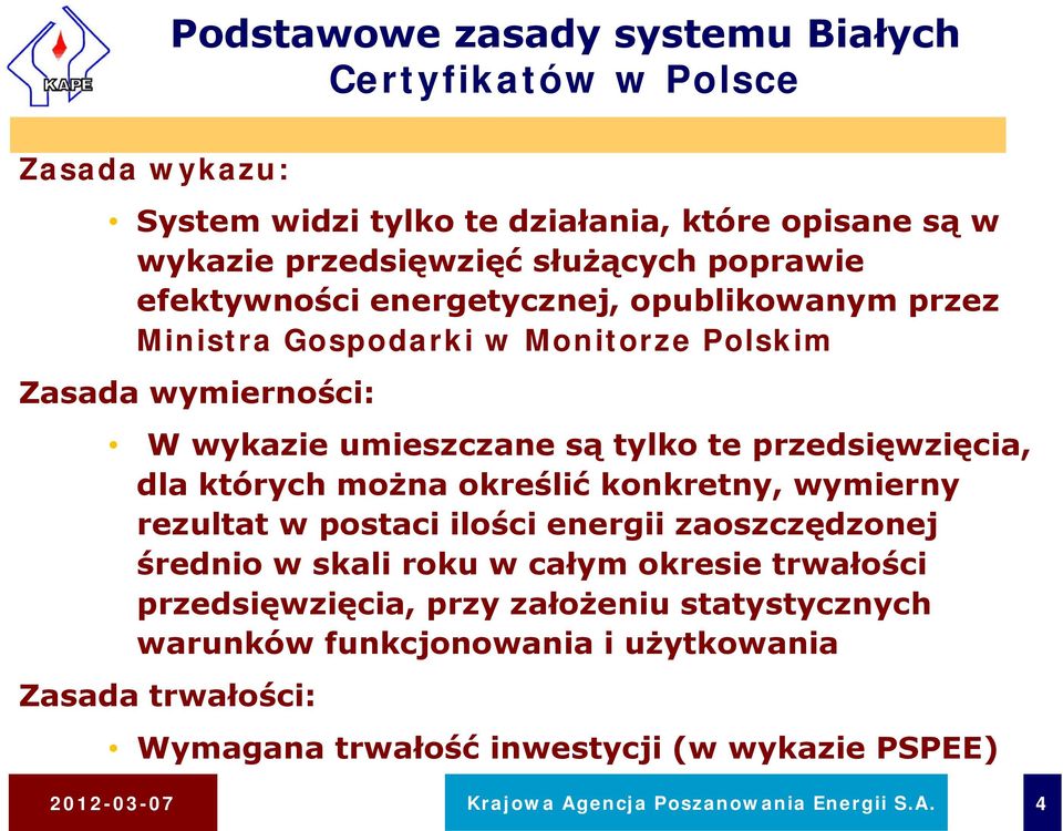 których można określić konkretny, wymierny rezultat w postaci ilości energii zaoszczędzonej średnio w skali roku w całym okresie trwałości przedsięwzięcia, przy