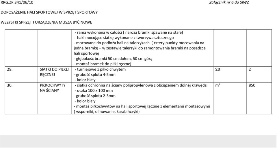 mocowania na jedną bramkę w zestawie talerzyki do zamontowania bramki na posadzce hali sportowej - głębokość bramki 50 cm dołem, 50 cm górą - montaż bramek do piłki ręcznej - turniejowe z piłko