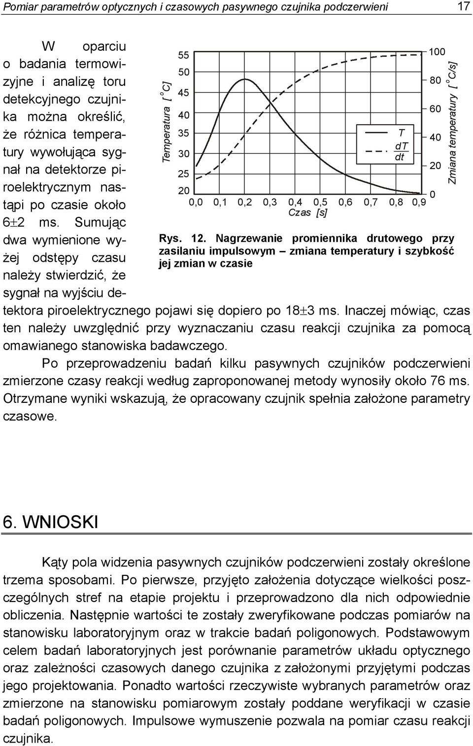 Sumując dwa wymienione wyżej odstępy czasu jej zmian w czasie Rys. 12.