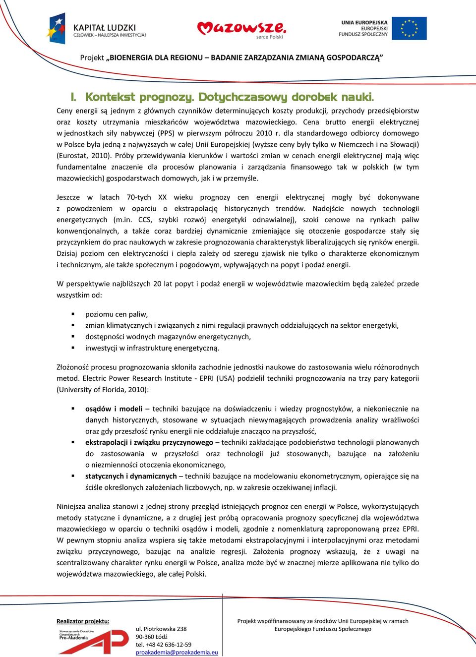 Cena brutto energii elektrycznej w jednostkach siły nabywczej (PPS) w pierwszym półroczu 2010 r.