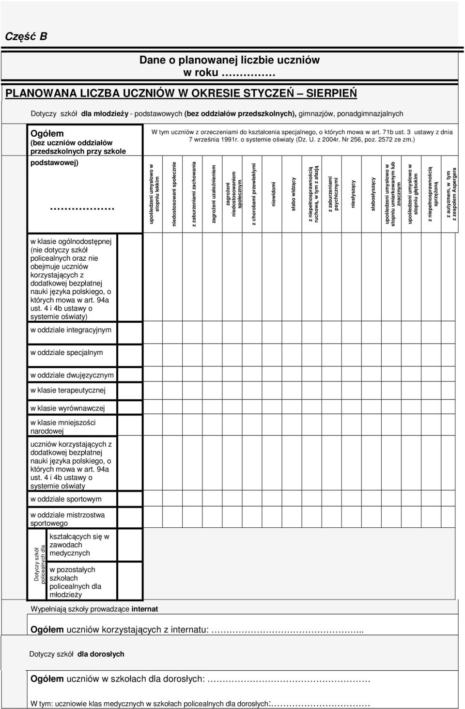 3 ustawy z dnia 7 września 1991r. o systemie oświaty (Dz. U. z 2004r. Nr 256, poz. 2572 ze zm.