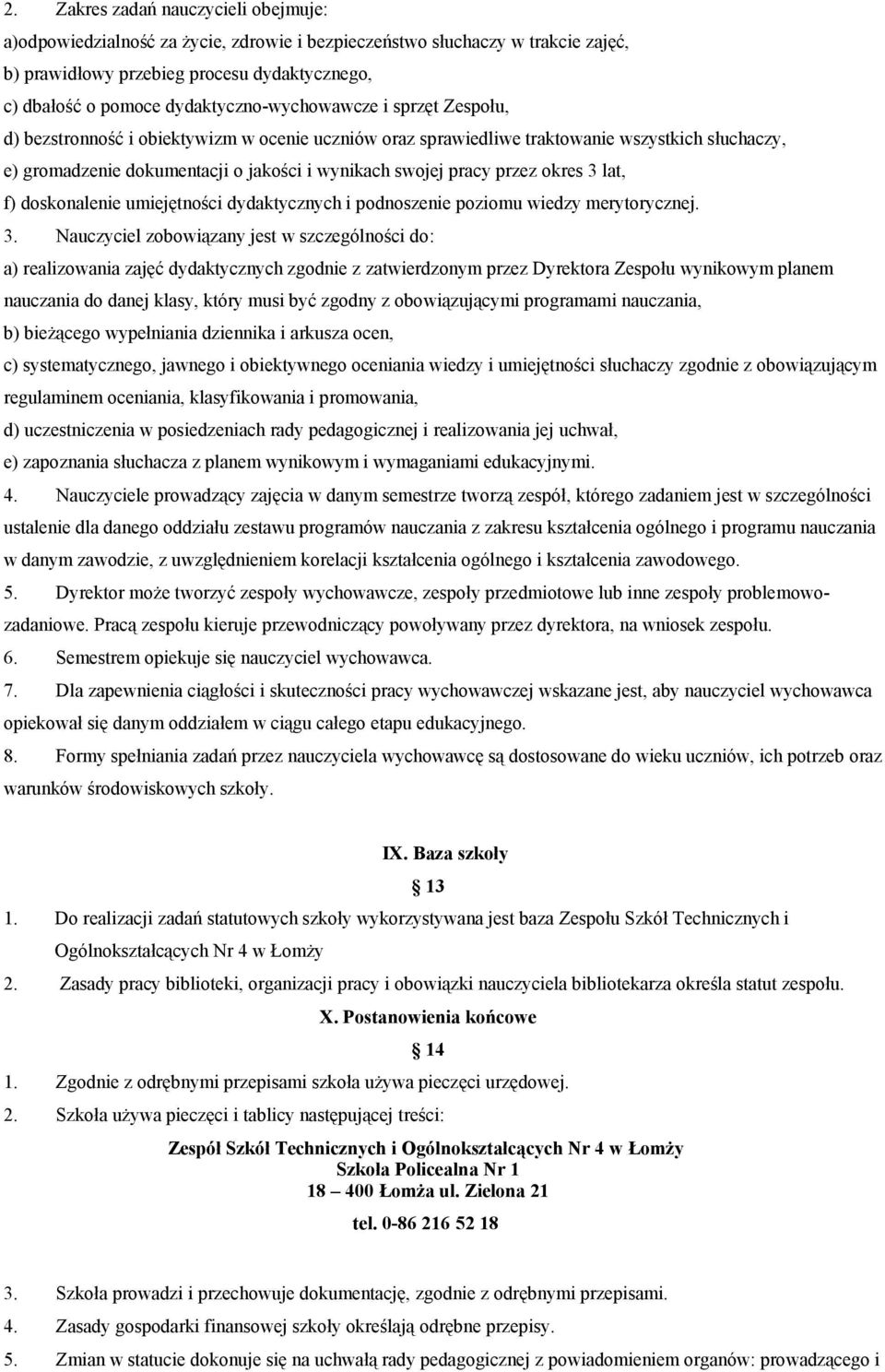pracy przez okres 3 