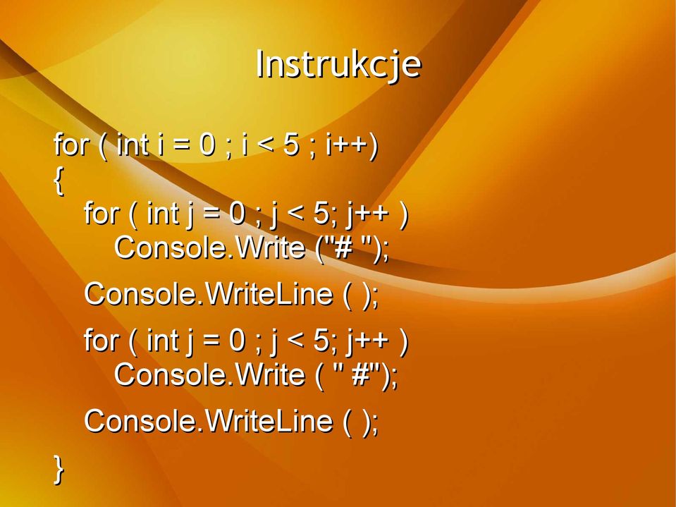 Write ("# "); Console.