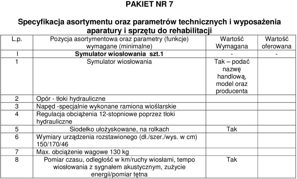 Regulacja obciążenia 12-stopniowe poprzez tłoki hydrauliczne 5 Siodełko ułożyskowane, na rolkach 6 Wymiary urządzenia