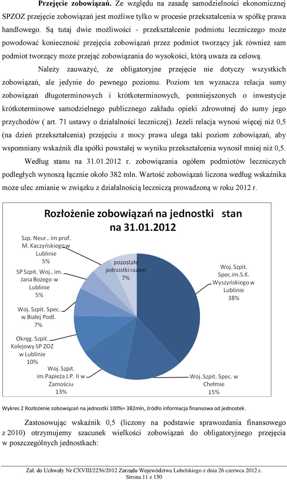 wysokości, którą uważa za celową. Należy zauważyć, że obligatoryjne przejęcie nie dotyczy wszystkich zobowiązań, ale jedynie do pewnego poziomu.